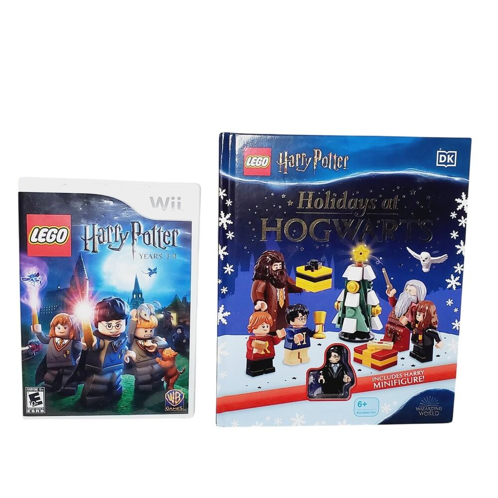 Lego Harry Potter Bundle. Lego HP Wii & Holidays at Hogwarts Christmas Hardback